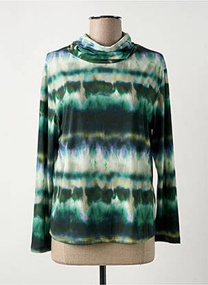 Sous-pull stretch manches longues vert SEE THE MOON femme