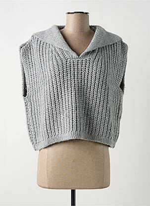 Pull gris SEE THE MOON pour femme