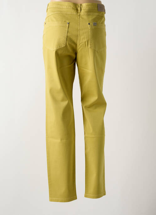 Pantalon slim tissage popeline taille normale vert JOCAVI femme