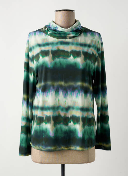 Sous-pull stretch manches longues vert SEE THE MOON femme