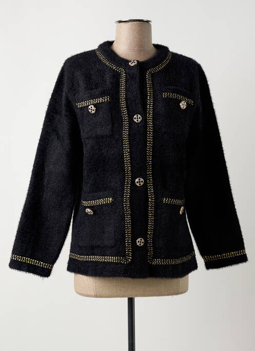 Gilet manches longues noir FRIME pour femme