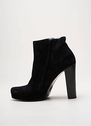 Bottines/boots nubuck talon haut de 10cm et plus noir FREE LANCE femme