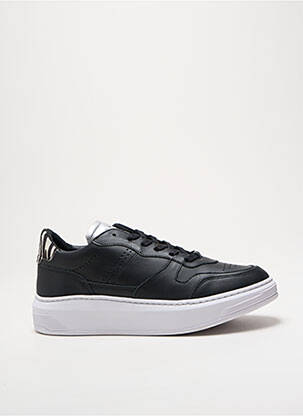 Baskets matière lisse talon de 4 à 6cm noir PIOLA femme