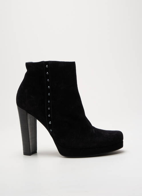 Bottines/boots nubuck talon haut de 10cm et plus noir FREE LANCE femme