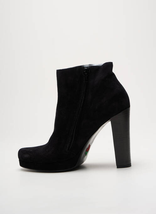 Bottines/boots nubuck talon haut de 10cm et plus noir FREE LANCE femme