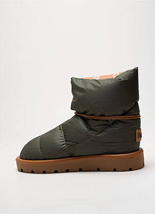 Bottines/boots tissage satiné talon plat jusqu'à 3cm vert FLUFIÉ femme