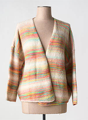 Gilet manches longues manches longues orange MAEVY femme