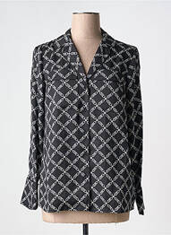 Chemisier tissage crêpe manches longues noir MICHAEL KORS femme
