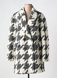 Manteau long fermeture boutonnée sur le devant sans capuche gris MALIPARMI femme