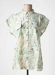 Chemisier manches courtes manches courtes vert MASON'S femme