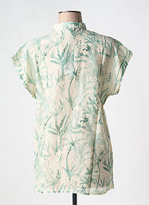 Chemisier tissage crêpe manches courtes vert MASON'S femme