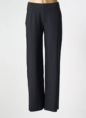 Pantalon droit tissage crêpe taille normale noir MAYJUNE femme