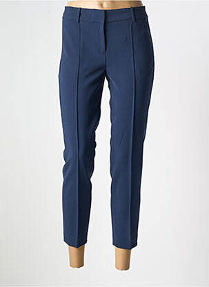 Pantalon 7/8 fermeture zippée sous rabat avec crochet taille normale bleu MICHAEL KORS femme