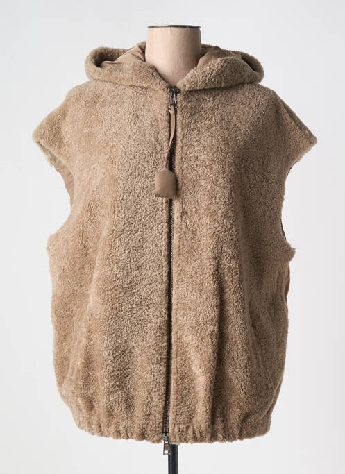 Doudoune poches a capuche marron VENTCOUVERT femme
