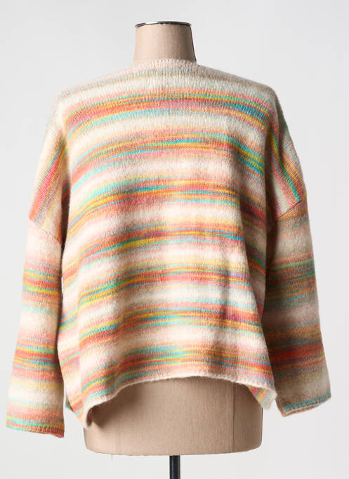 Gilet manches longues orange MAEVY pour femme