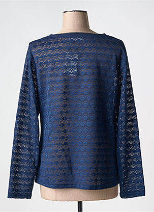 Blouse manches longues manches longues bleu SARAH JOHN femme