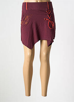 Jupe courte coupe droite violet COLINE femme