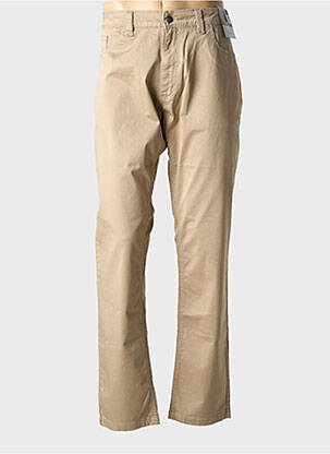 Pantalon droit stretch taille normale beige KITISO femme