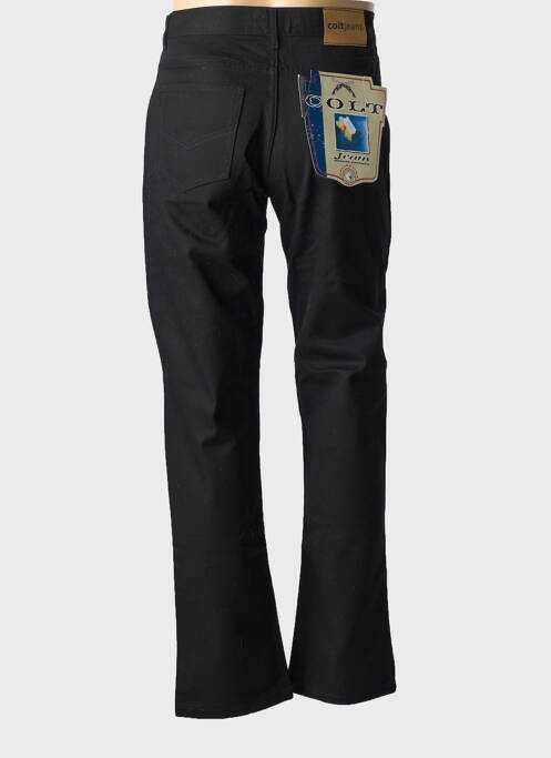 Jeans coupe droite fermeture zippée sous rabat boutonné taille normale noir COLT JEAN homme