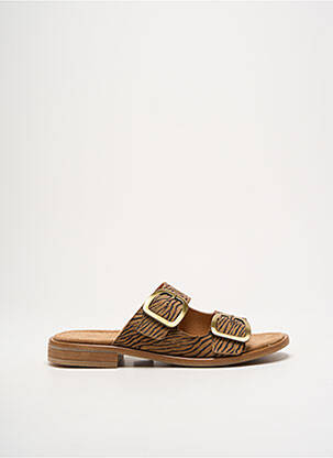 Mules/sabots fermeture boucle(s) talon plat jusqu'à 3cm marron MINKA DESIGN femme