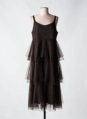 Robe longue sans manche sans manche noir MARC AUREL femme