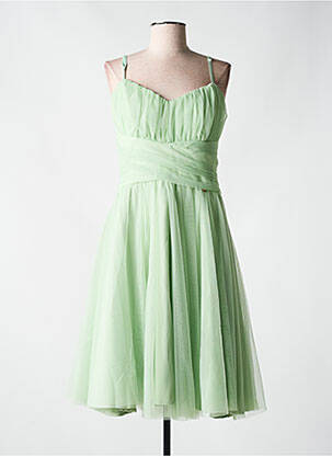 Robe mi-longue doublure fines bretelles vert RINASCIMENTO femme