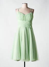 Robe mi-longue doublure fines bretelles vert RINASCIMENTO femme