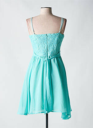 Robe mi-longue fermeture zippée au dos fines bretelles vert RINASCIMENTO femme