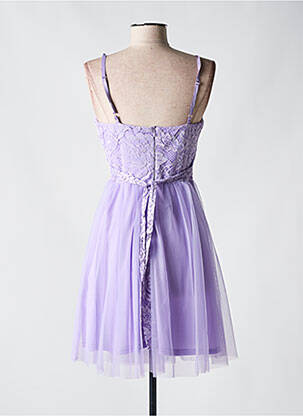 Robe mi-longue fermeture zippée au dos fines bretelles violet RINASCIMENTO femme
