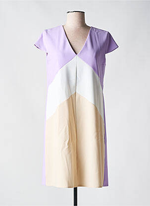 Robe courte manches courtes manches courtes violet RINASCIMENTO femme