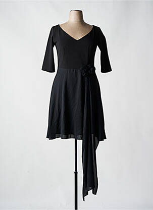 Robe mi-longue manches 3/4 manches 3/4 noir RINASCIMENTO femme