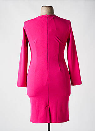 Robe mi-longue manches longues manches longues rose KITANA femme