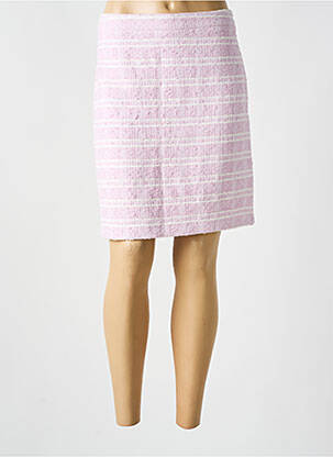 Jupe mi-longue coupe droite rose MARC AUREL femme