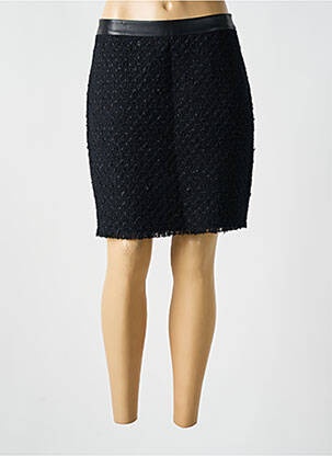 Jupe courte tissage tweed noir MARC AUREL femme
