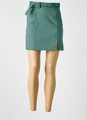 Jupe courte tissage tweed vert FRACOMINA femme