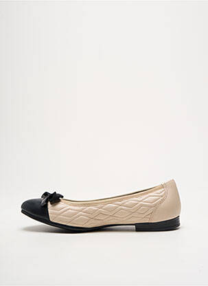 Ballerines matière lisse talon plat jusqu'à 3cm beige TAMARIS femme