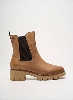 Bottines/boots matière lisse talon de 4 à 6cm marron TAMARIS femme