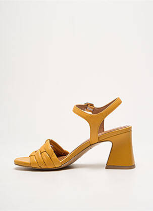 Sandales/nu pieds tissage satiné talon de 4 à 6cm jaune TAMARIS femme