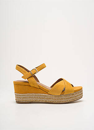 Sandales/nu pieds talon compensé talon de 7 à 9cm jaune TAMARIS femme