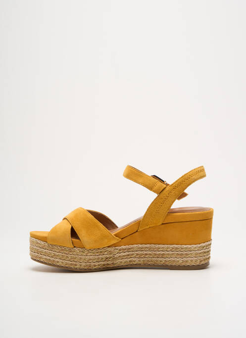 Sandales/nu pieds talon compensé talon de 7 à 9cm jaune TAMARIS femme