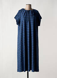 Robe longue manches courtes manches courtes bleu VETONO femme