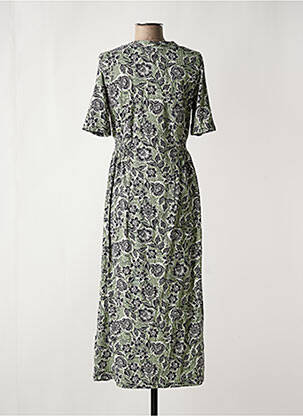 Robe longue manches courtes manches courtes vert YEST femme