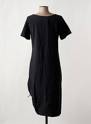 Robe mi-longue manches courtes manches courtes noir ELSEWHERE femme