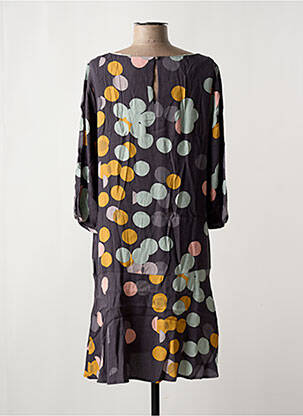 Robe mi-longue coupe fluide manches 3/4 gris WHITE STUFF femme
