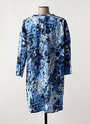 Robe courte coupe fluide manches 3/4 bleu MASAI femme