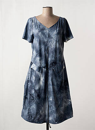 Robe mi-longue manches courtes manches courtes gris ELSEWHERE femme