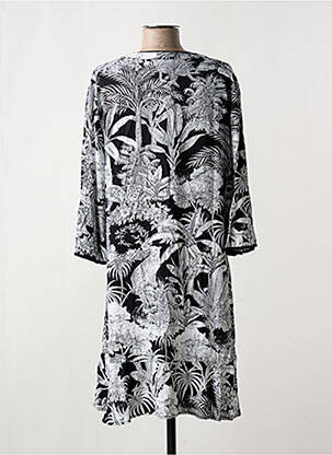 Robe mi-longue manches 3/4 manches 3/4 noir YEST femme