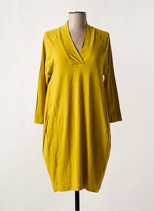 Robe mi-longue manches longues manches longues vert MASAI femme