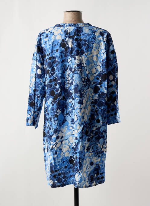 Robe courte manches 3/4 manches 3/4 bleu MASAI femme