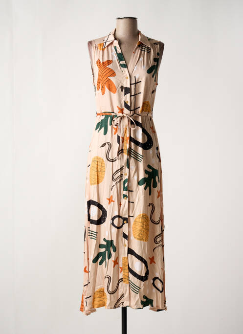 Robe longue beige ZIBI LONDON pour femme